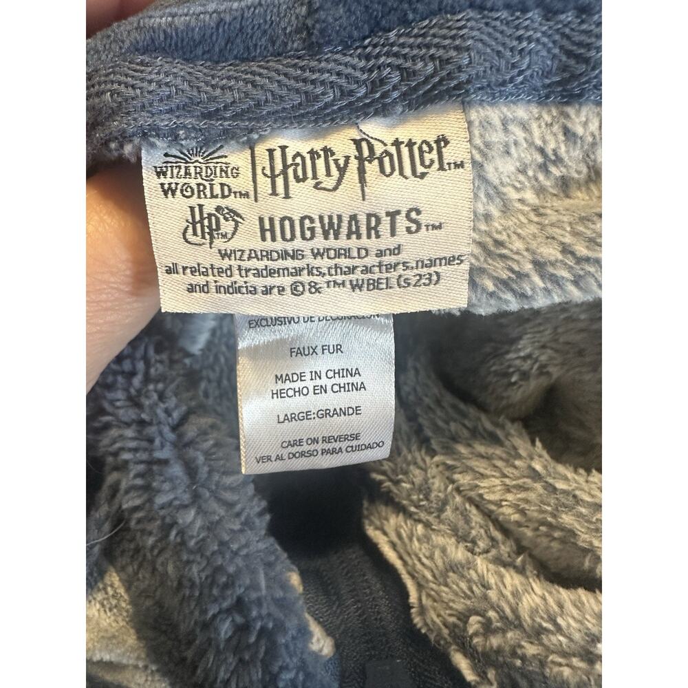 Harry Potter Hogwarts Women’s Size Large Faux Fur 1pc Hooded Pajamas WARM comfy - Picture 3 of 13